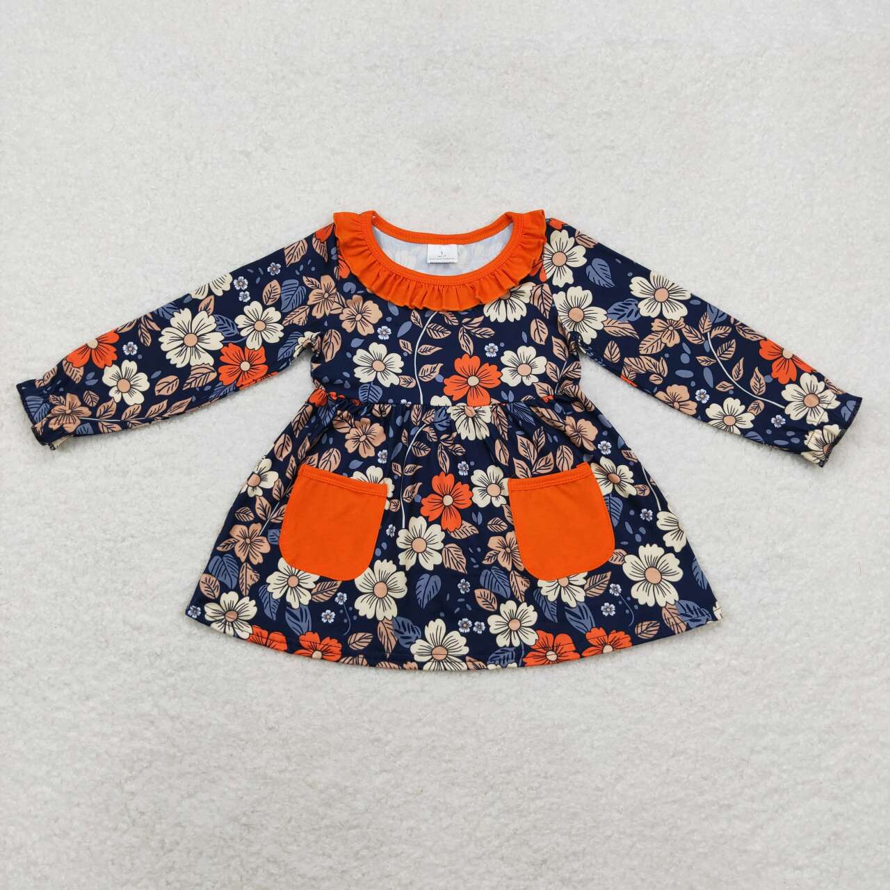 orange flower GT0691 girl shirts top 202407 RTS