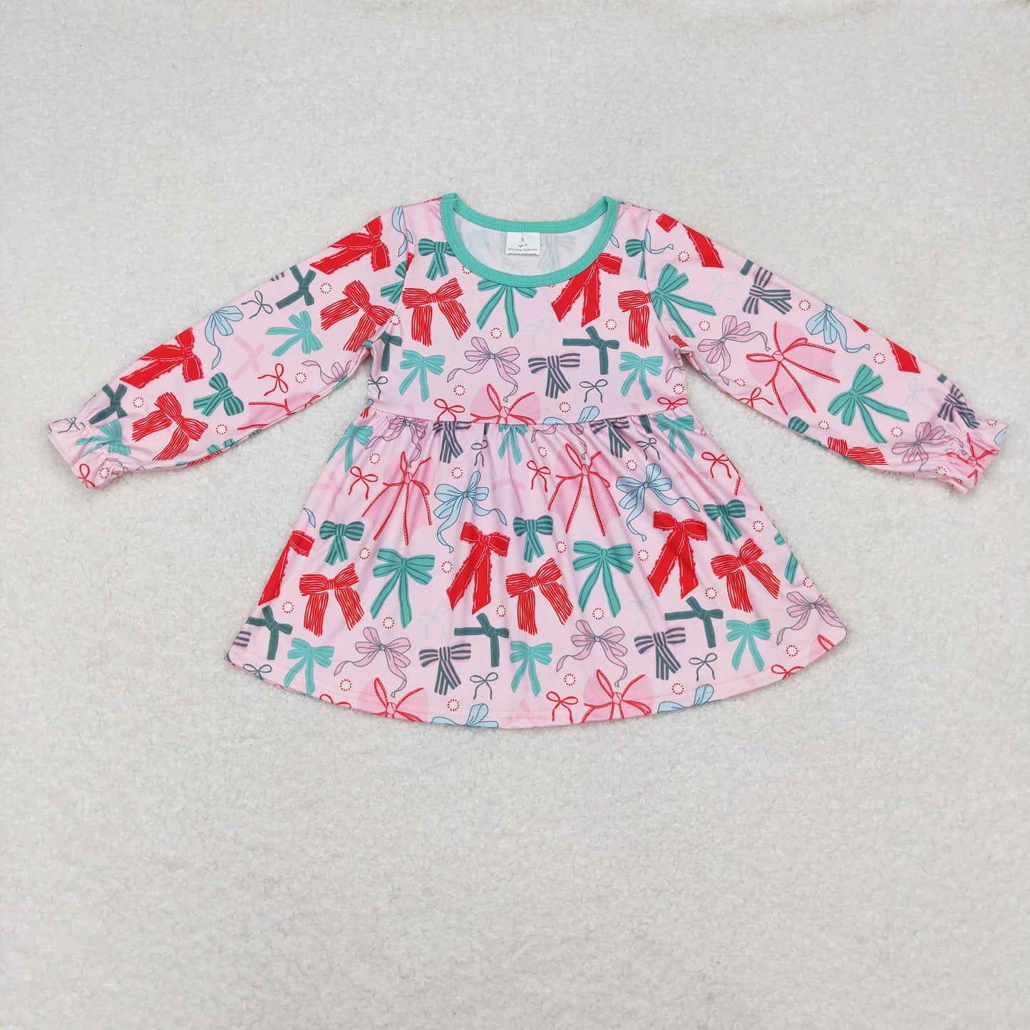GT0721 Bow long sleeve girl top tee RTS Free shipping order $100+