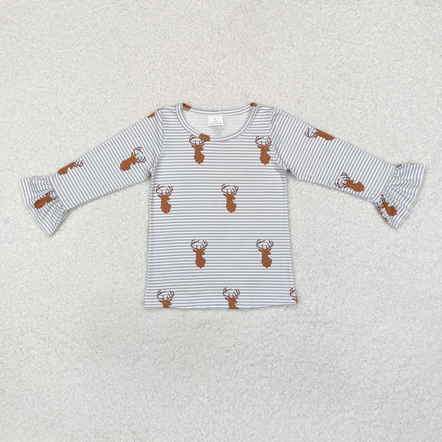 GT0739 Christmas deer long sleeve girl top tee 202410 RTS