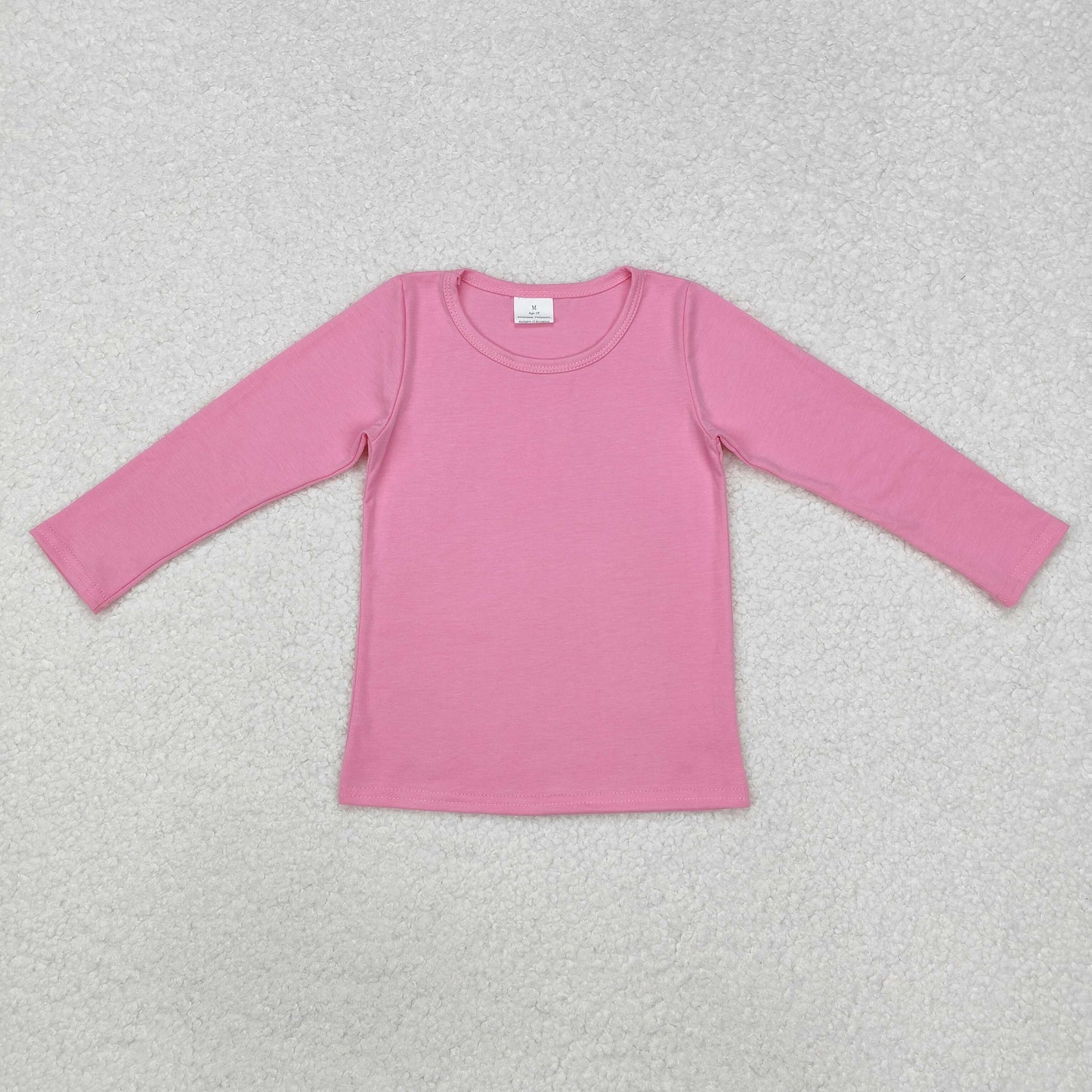GT0781 long sleeve cotton solid pink top coat pullover 202501 RTS