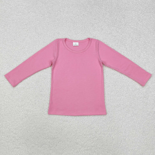 GT0781 long sleeve cotton solid  pink top coat pullover 202501 RTS