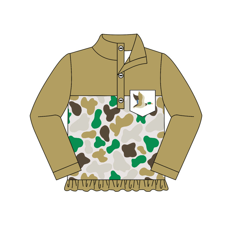 GT0785 long sleeve camo girl top coat pullover 202409 preorder