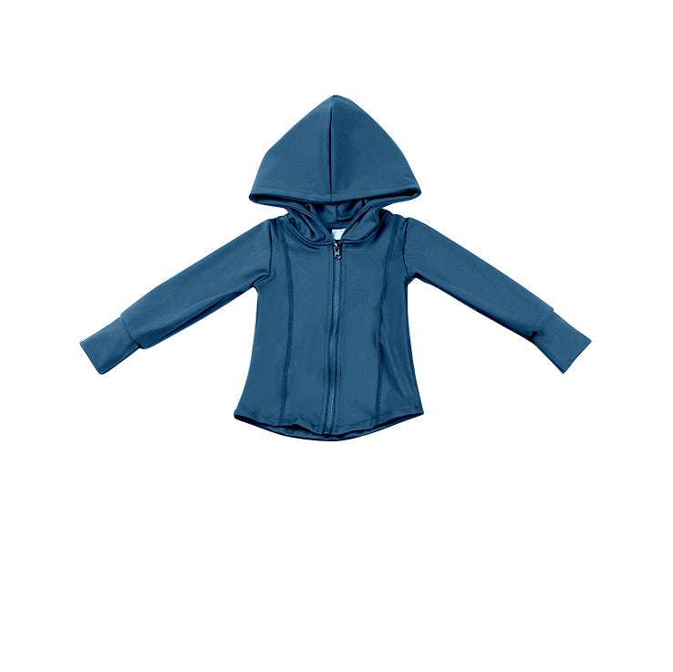 GT0812 yoga western blue zipper hoodie long sleeve girl top 202410 preorder