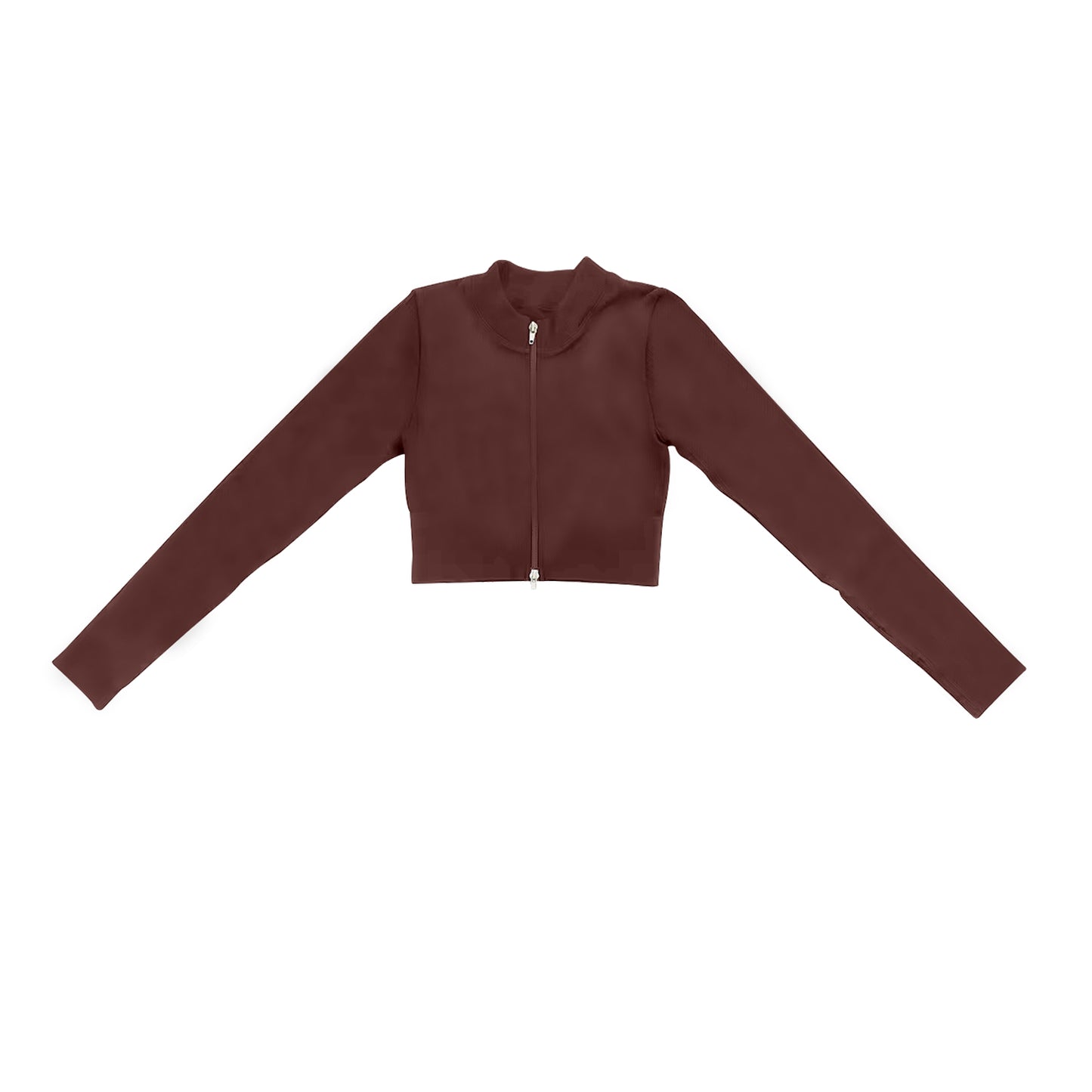GT0822 yoga western maroon zipper long sleeve girl top 202410 preorder