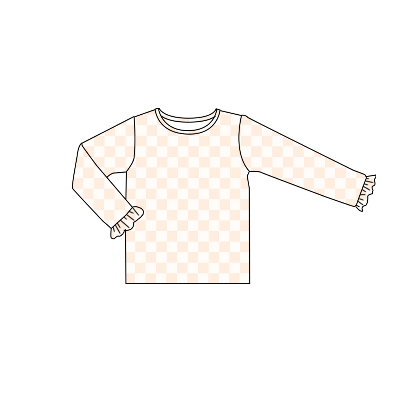GT0903 checkerboard girl top coat pullover 202412 preorder