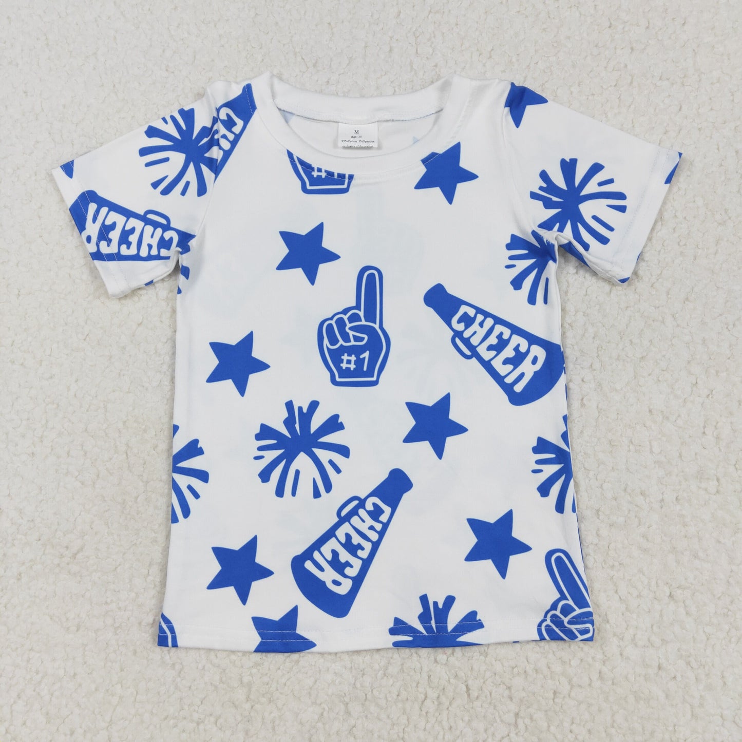 GT0941 cheer blue star top kids girl 202502 RTS