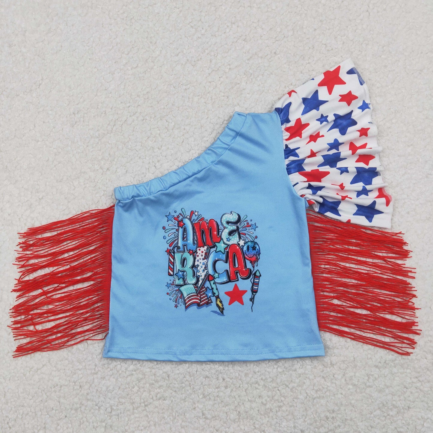 GT0942 4th July America  top kids girl  202504 RTS
