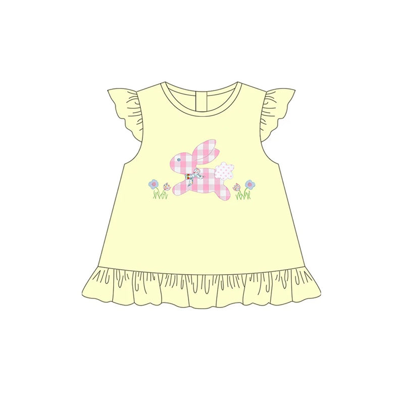 GT0945 Easter bunny bow top kids girl 202501 preorder
