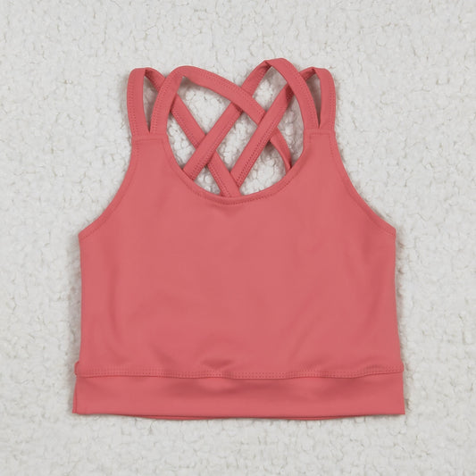 GT1004 yoga vest solid color girl top 202506 RTS