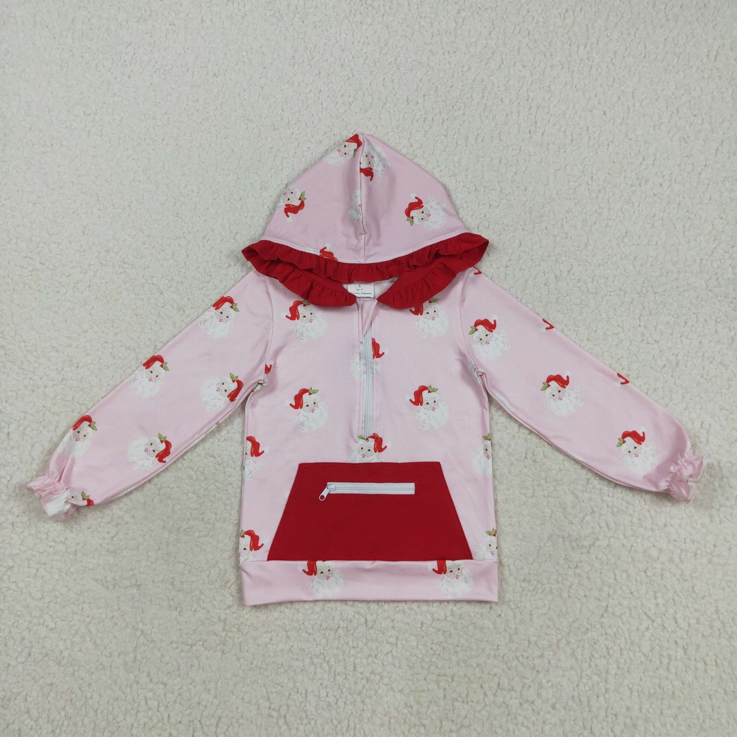 GT1047 hoodie Christmas girl top zipper shirt 202508 RTS