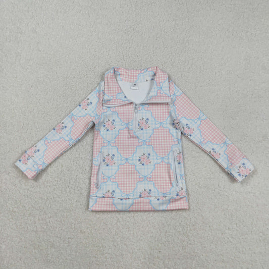 GT1062 YOGA flower girl summer zipper jacket top 202508 RTS