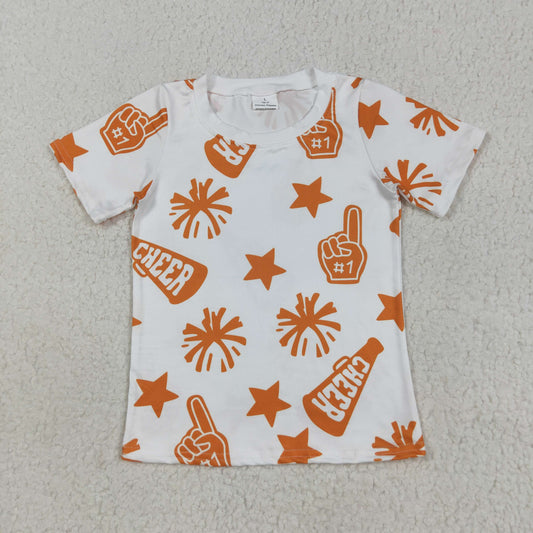 GT1090 orange cheer star top kids girl  202507 RTS