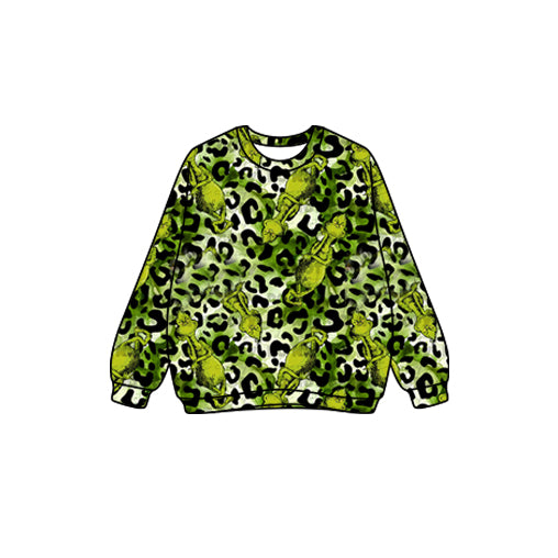 GT1128 grinch Christmas western girl top pullover 202507 preorder