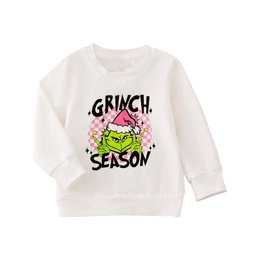 GT1131 grinch season Christmas western girl top pullover 202507 preorder