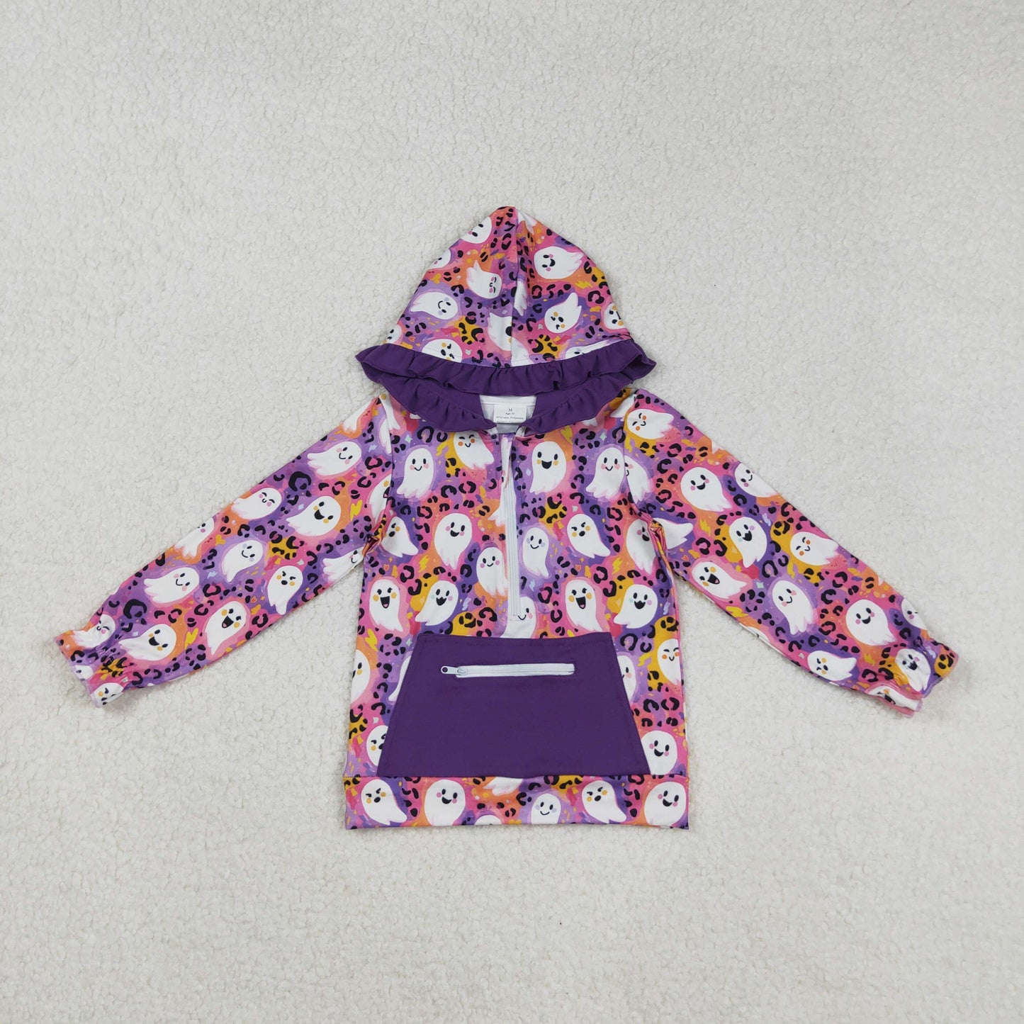 GT1155 boo Halloween Hoodie long sleeve girl top coat pullover 202508 RTS