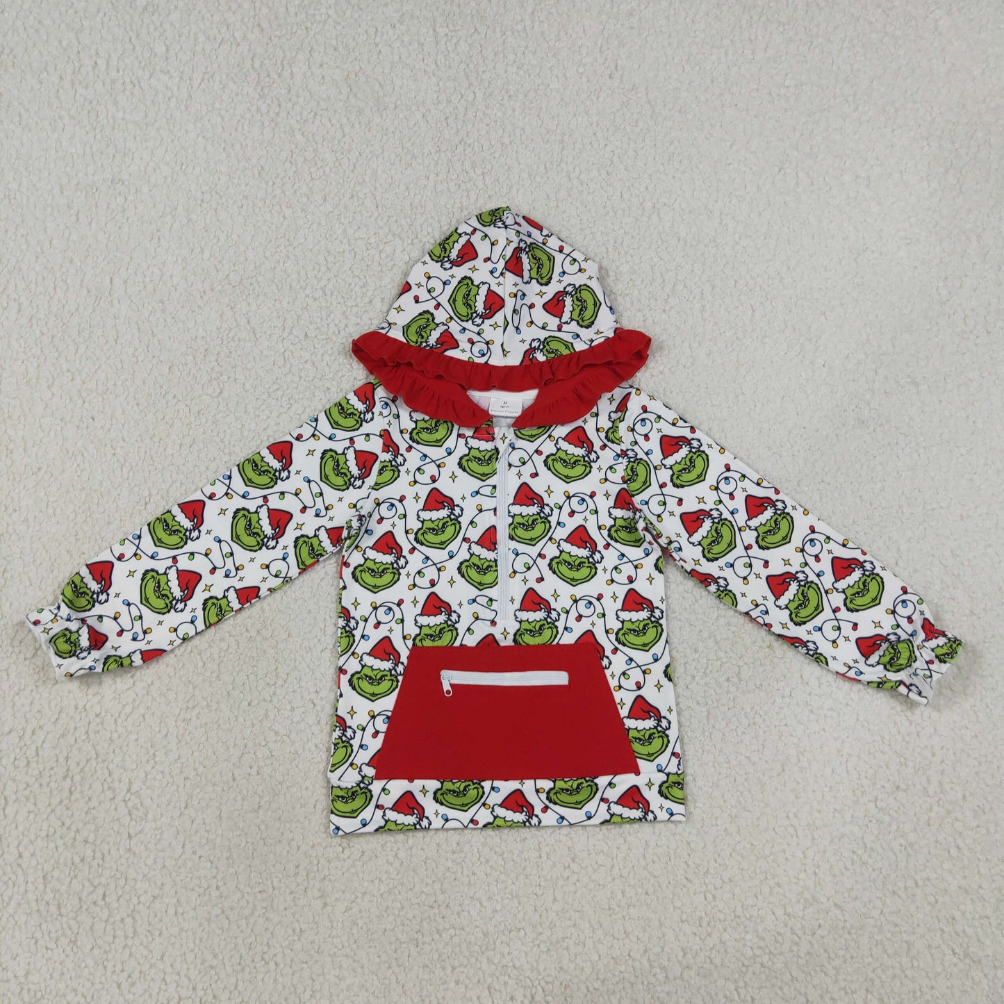 GT1163 hoodie Grinch girl top zipper shirt 202508 RTS