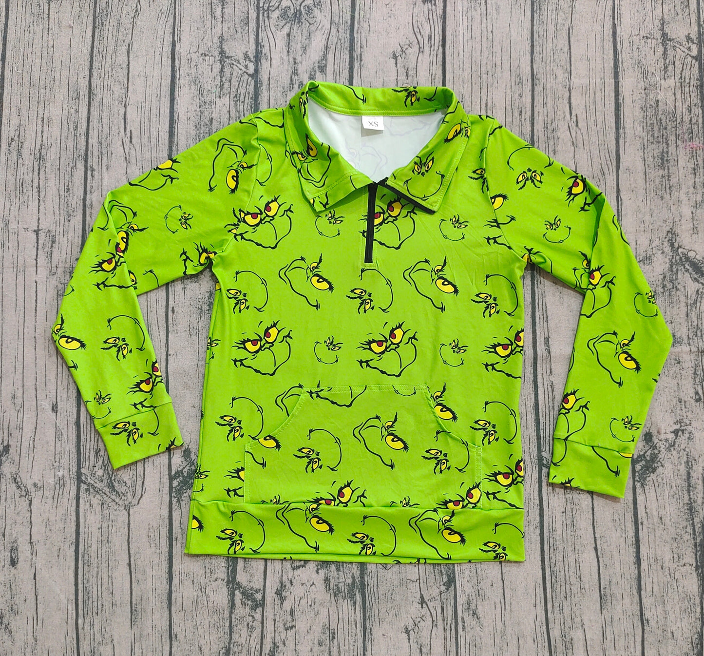 GT1173 adult women Christmas grinch long sleeve top mama 202508 preorder