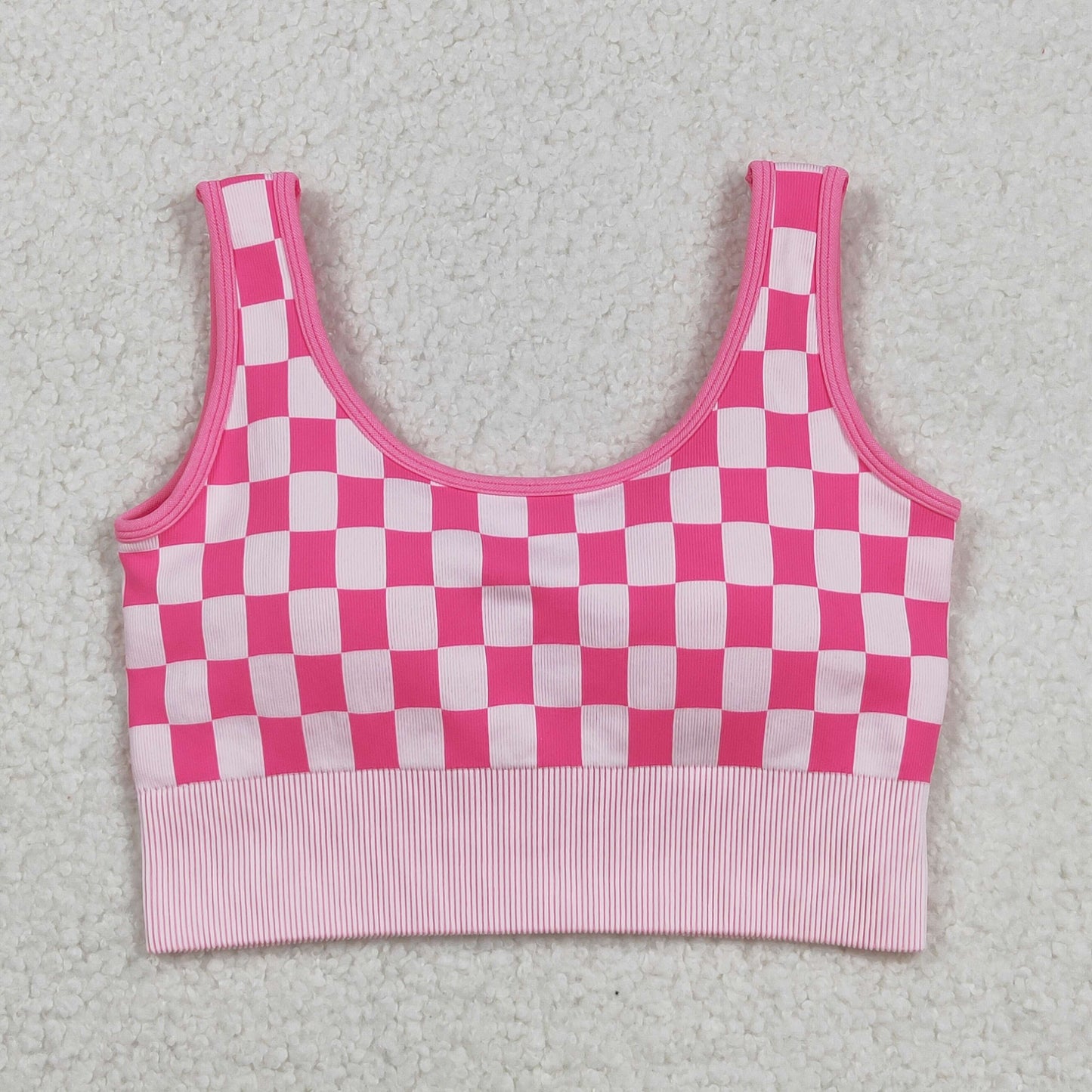 GT1190 adult Checkerboard pink top women 202509 sibling RTS