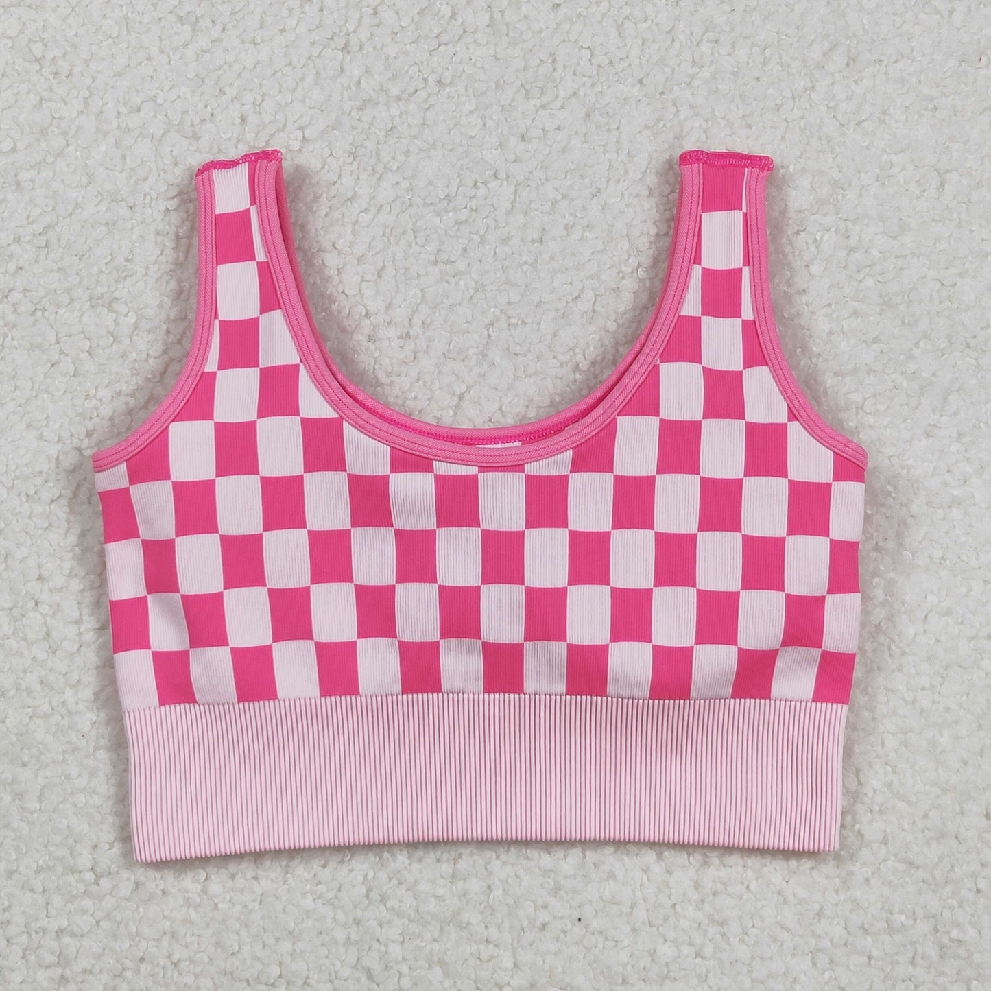 GT1190 adult Checkerboard pink top women 202509 sibling RTS
