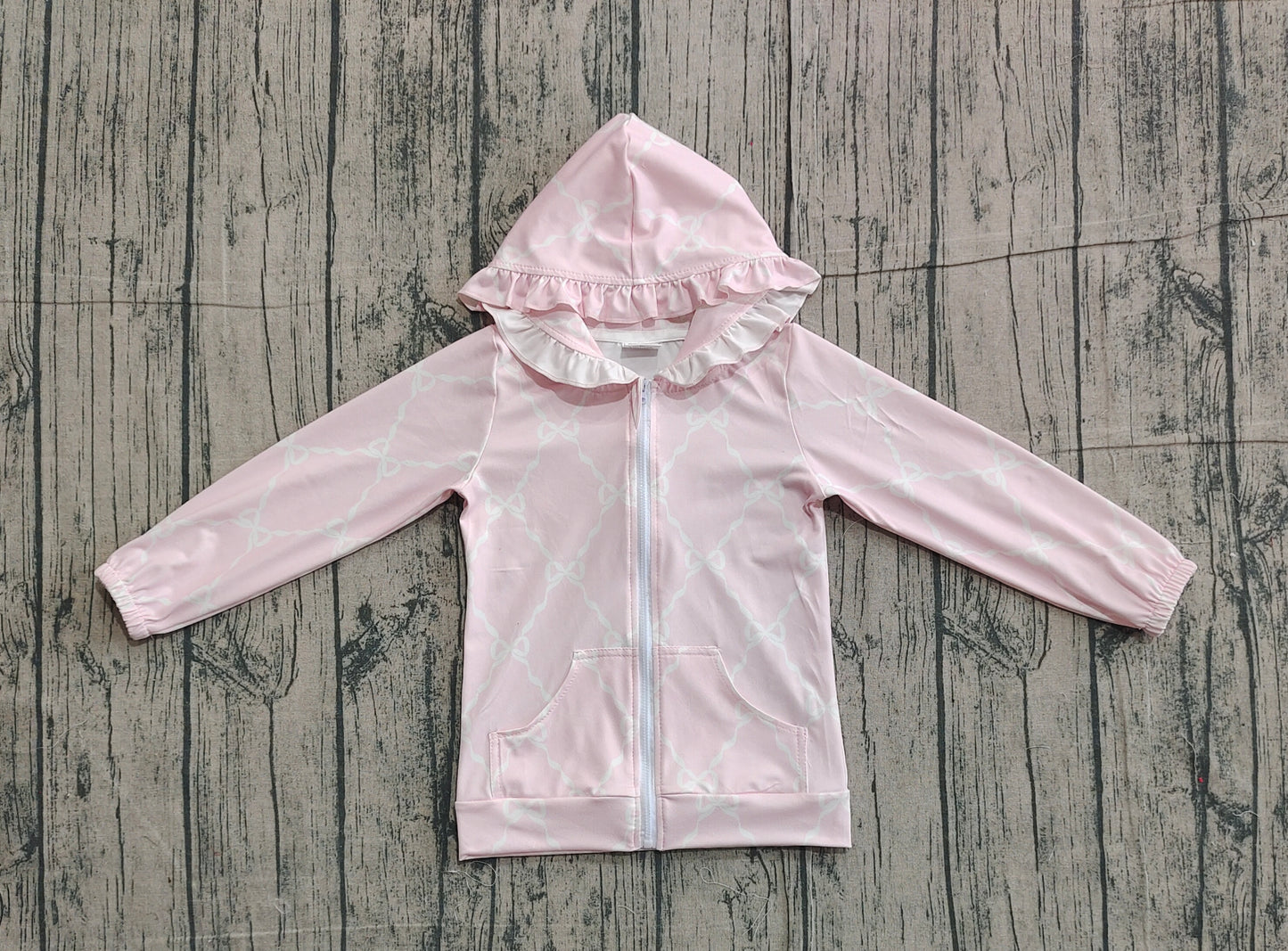 GT1246 ruffle hoodie pink girl top coat pullover 202511 preorder