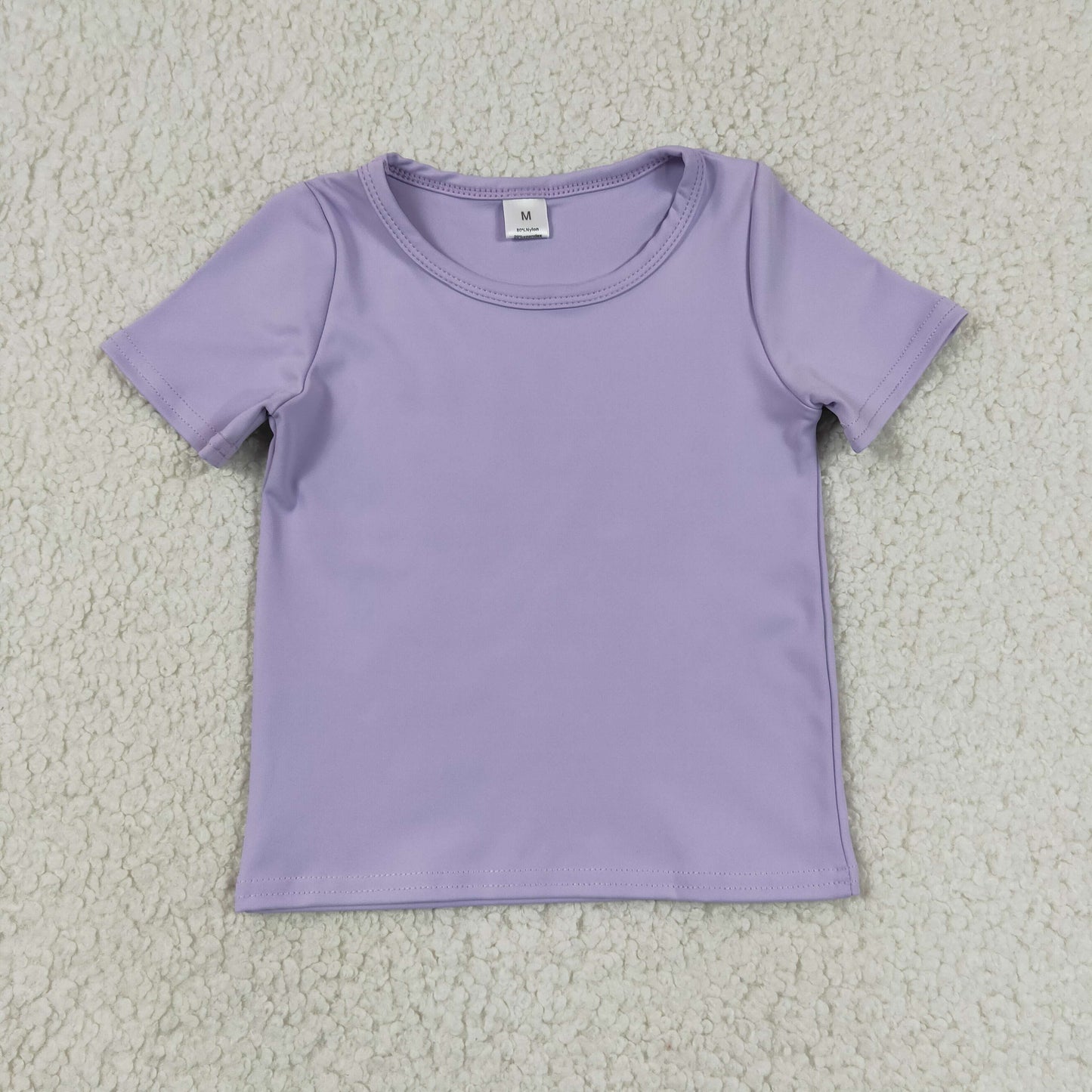 GT1628 purple solid color yoga tee girl top 202607 RTS