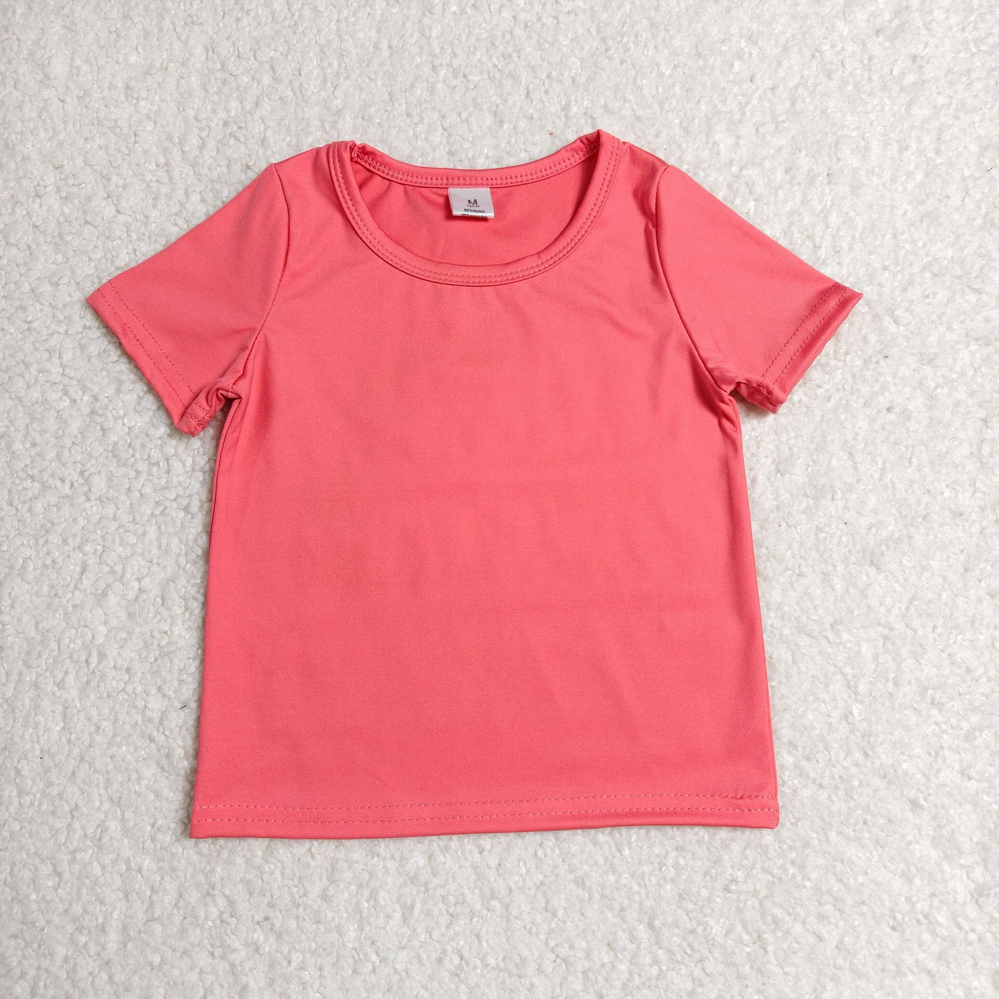 GT1641 solid PINK color yoga tee girl top 202607 RTS