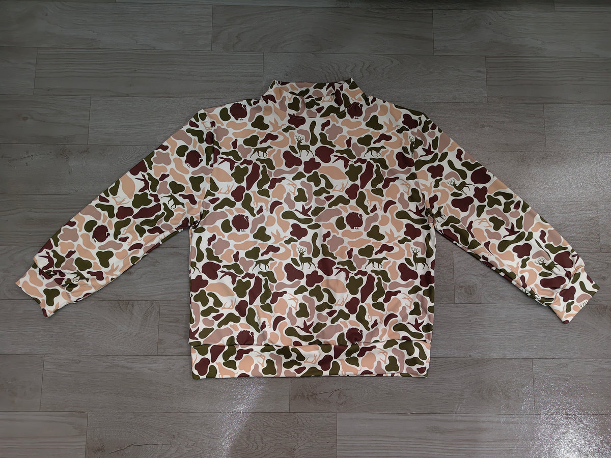 Sample-Real Pics GT1818 Adult Women Clothes Hunting Animal Camo Print Long Sleeve Stand Collar Jacket
