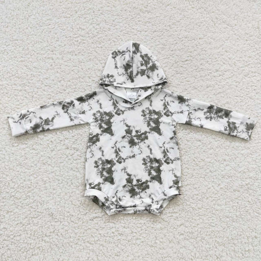 LR0270 flower tie-dye hoodies boy girl bubble romper 20230502 RTS
