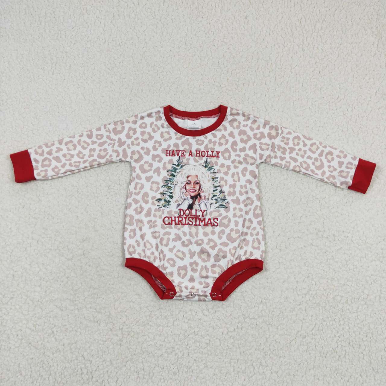 LR0279 Christmas grin Long sleeve girl summer romper rts 20230522