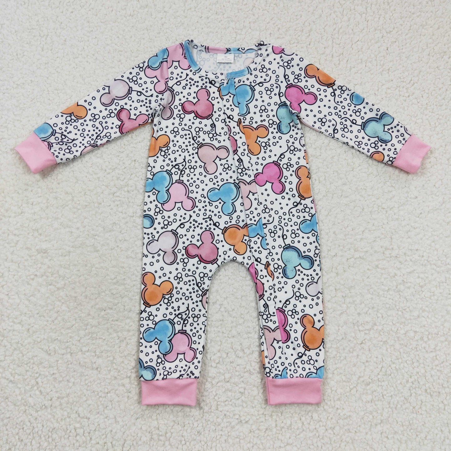 LR0300 cartoon mouse long sleeve girl romper 20230614 RTS