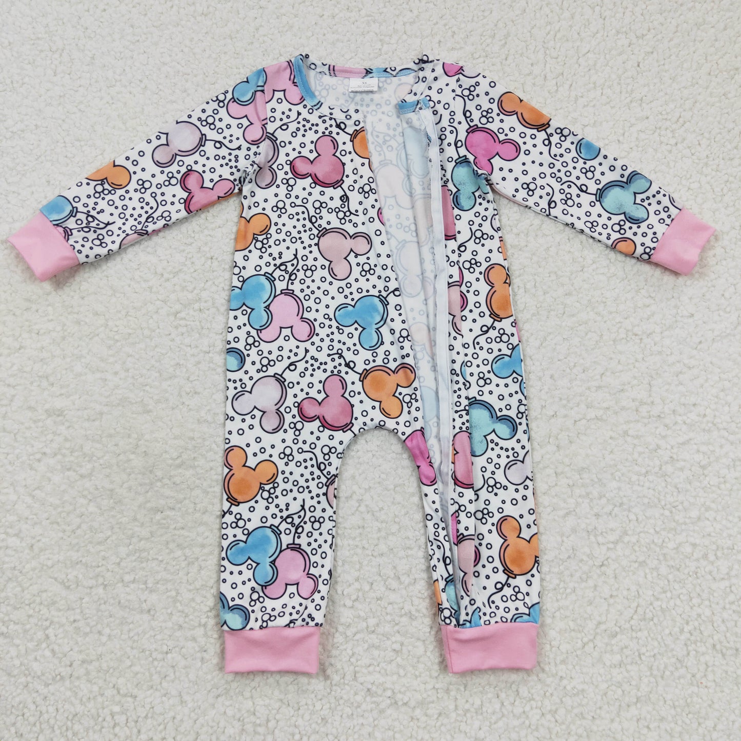 LR0300 cartoon mouse long sleeve girl romper 20230614 RTS
