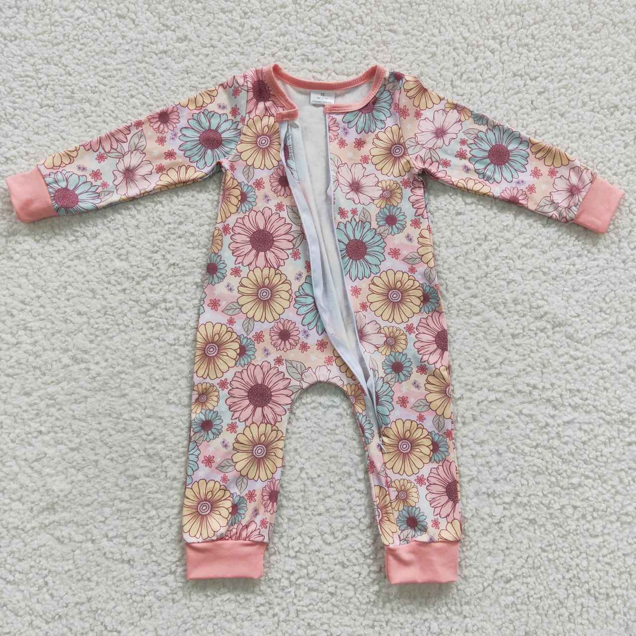 LR0301 flower long sleeve girl romper 20230525 RTS