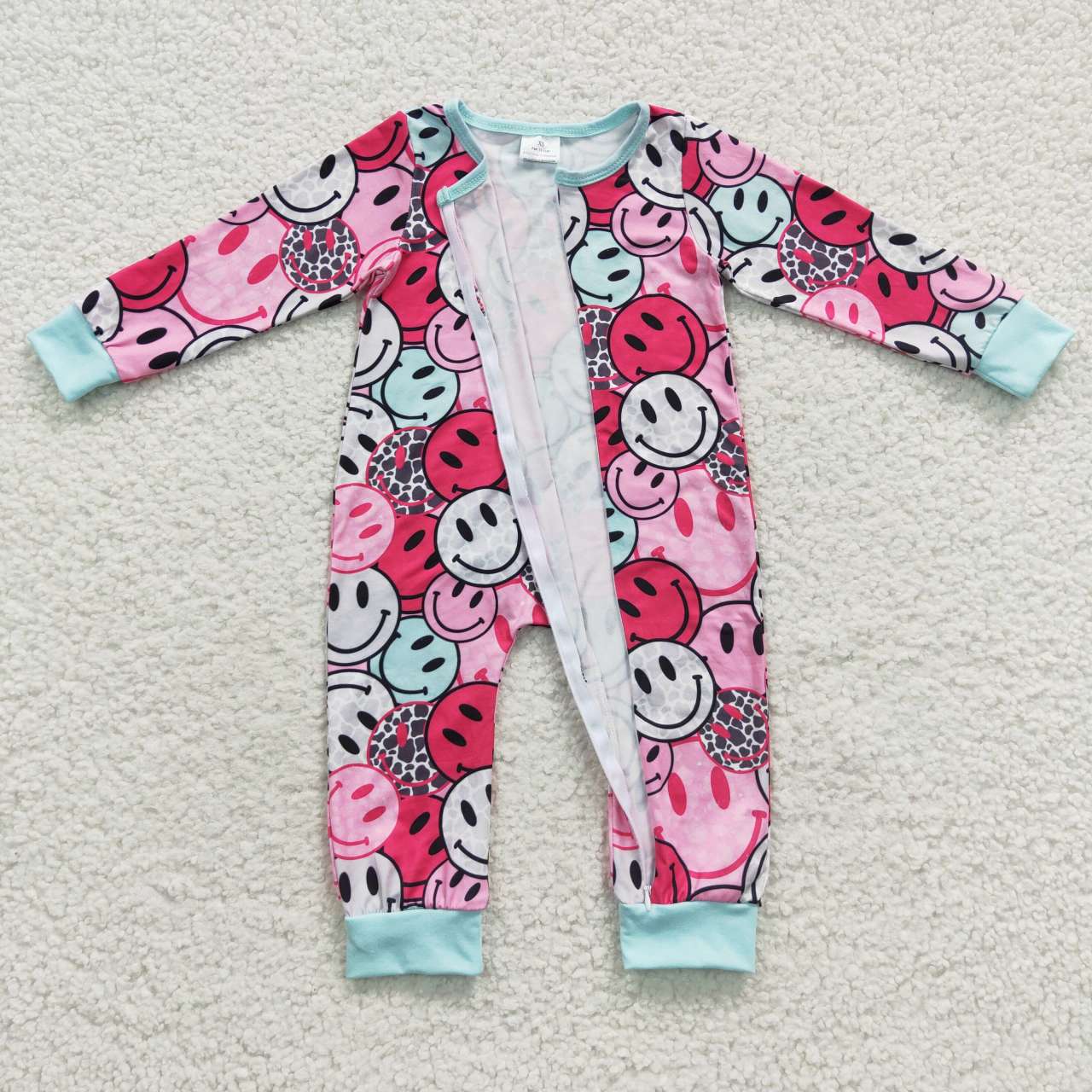 LR0302 smile face long sleeve girl romper 20230603 RTS