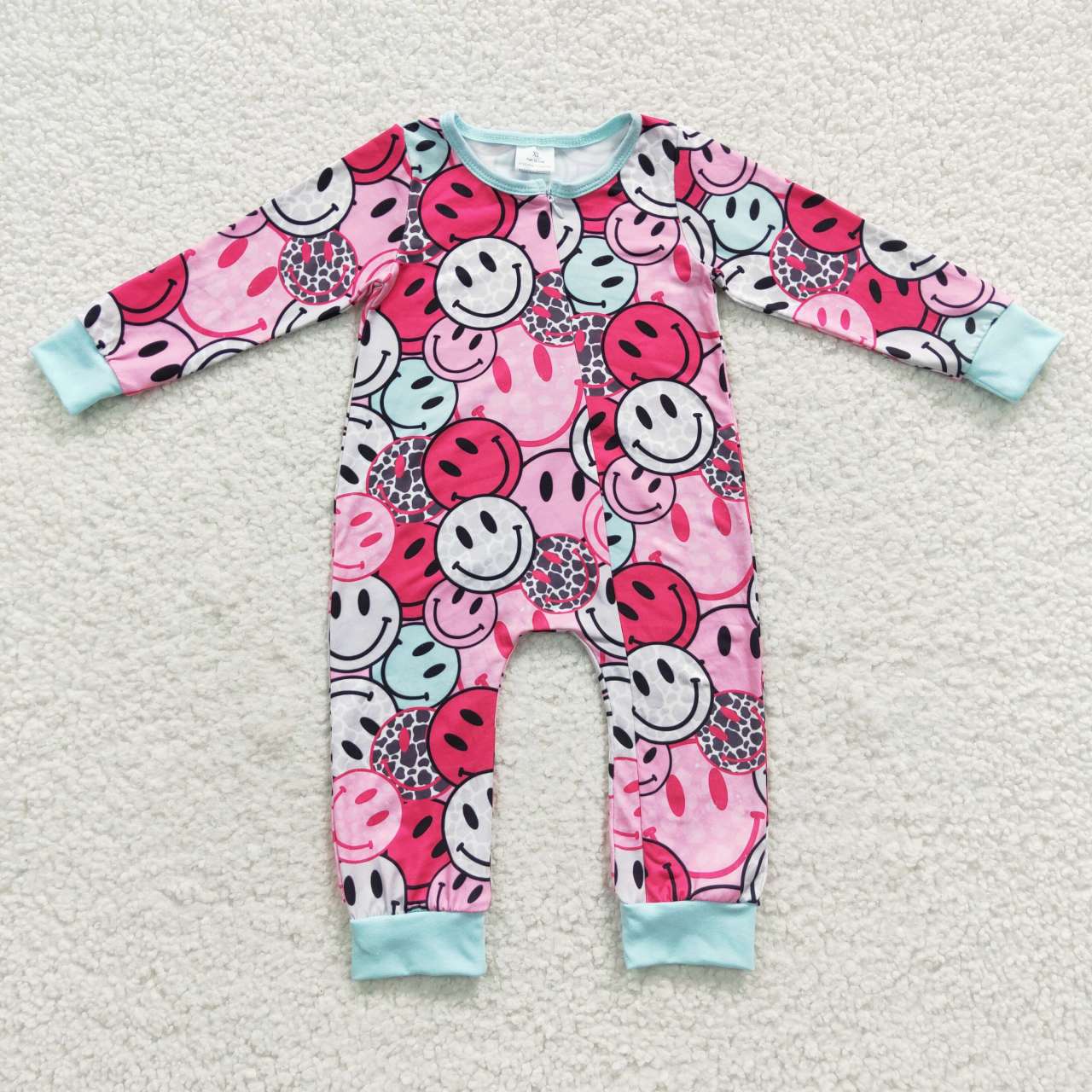 LR0302 smile face long sleeve girl romper 20230603 RTS