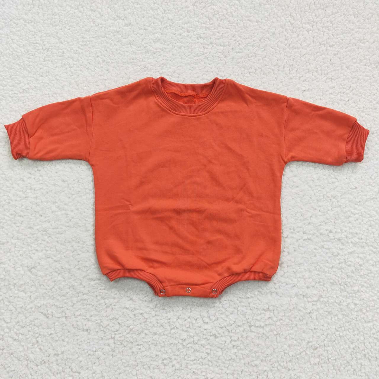 LR0317 cotton Orange sweater boy long sleeve romper 20230613