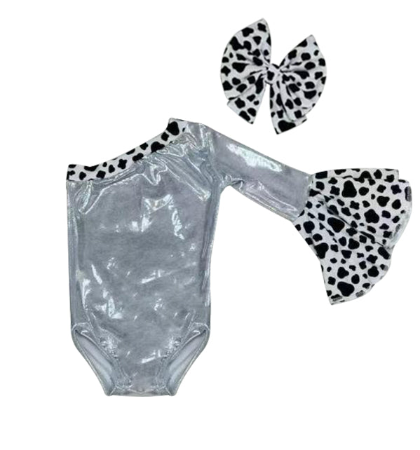 LR0489-3xs-xl short long sleeve sequin flare leopard girl romper 20230627 preorder