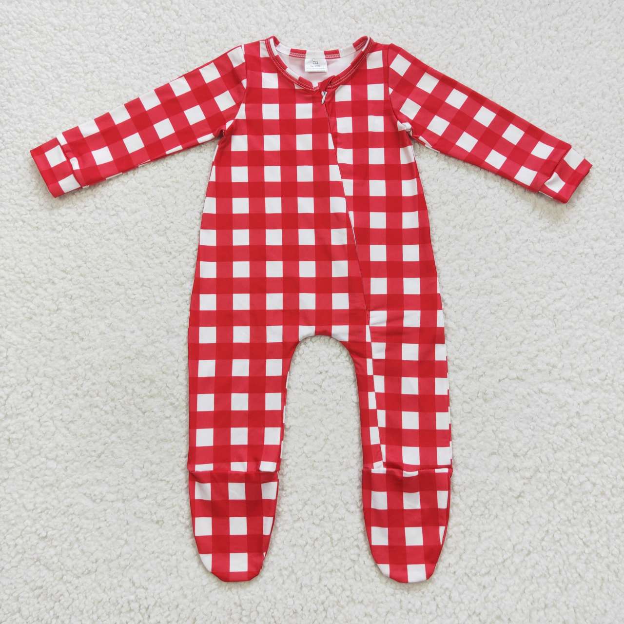 LR0549 long sleeve plaid girl romper 20230927 RTS