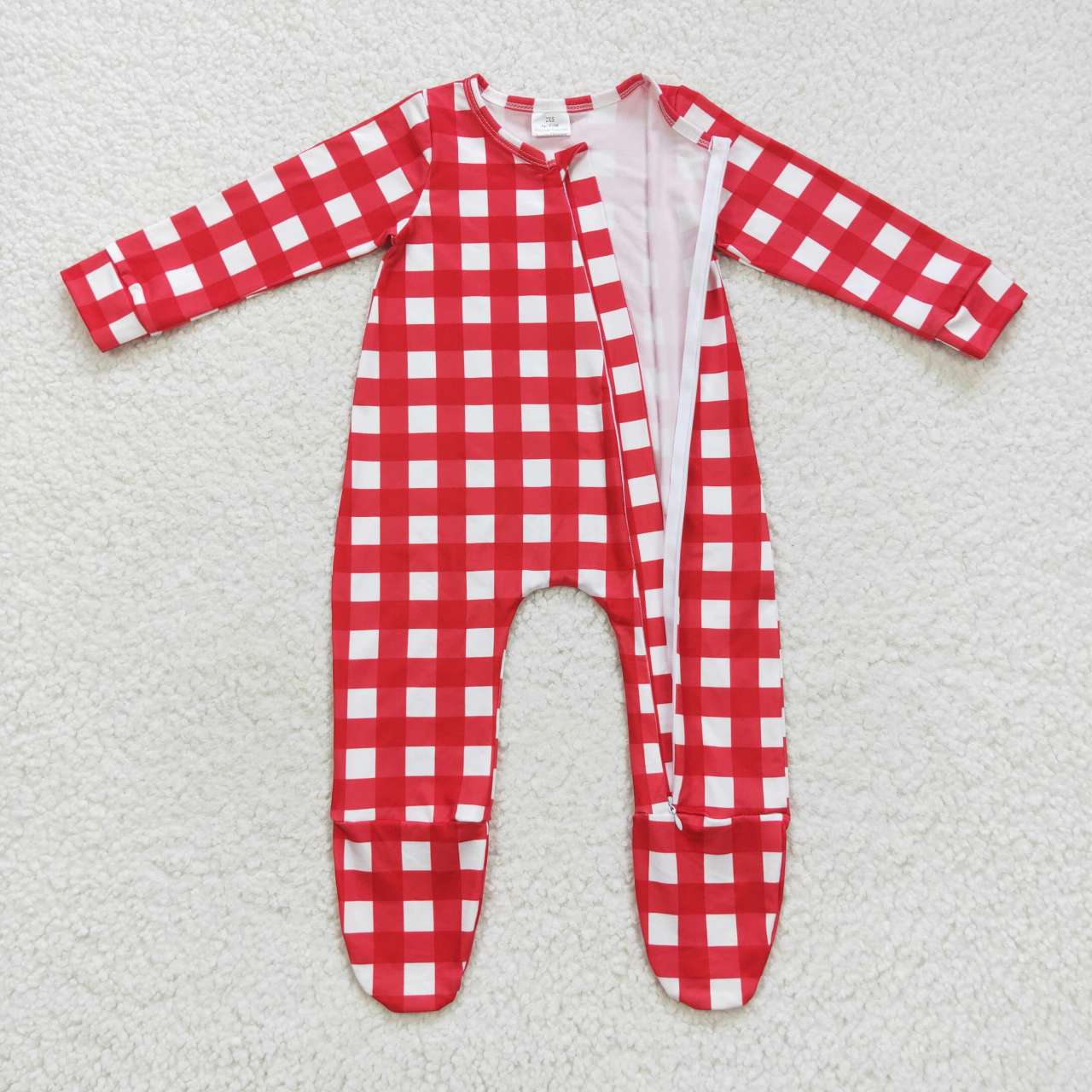 LR0549 long sleeve plaid girl romper 20230927 RTS