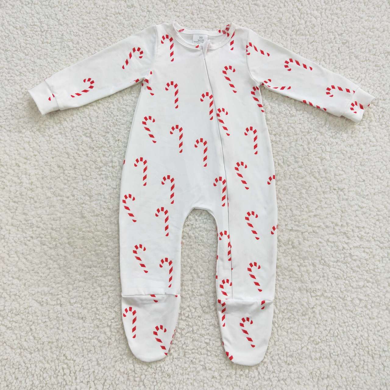 LR0551 Christmas cane western long sleeve summer boy romper 20230817 RTS