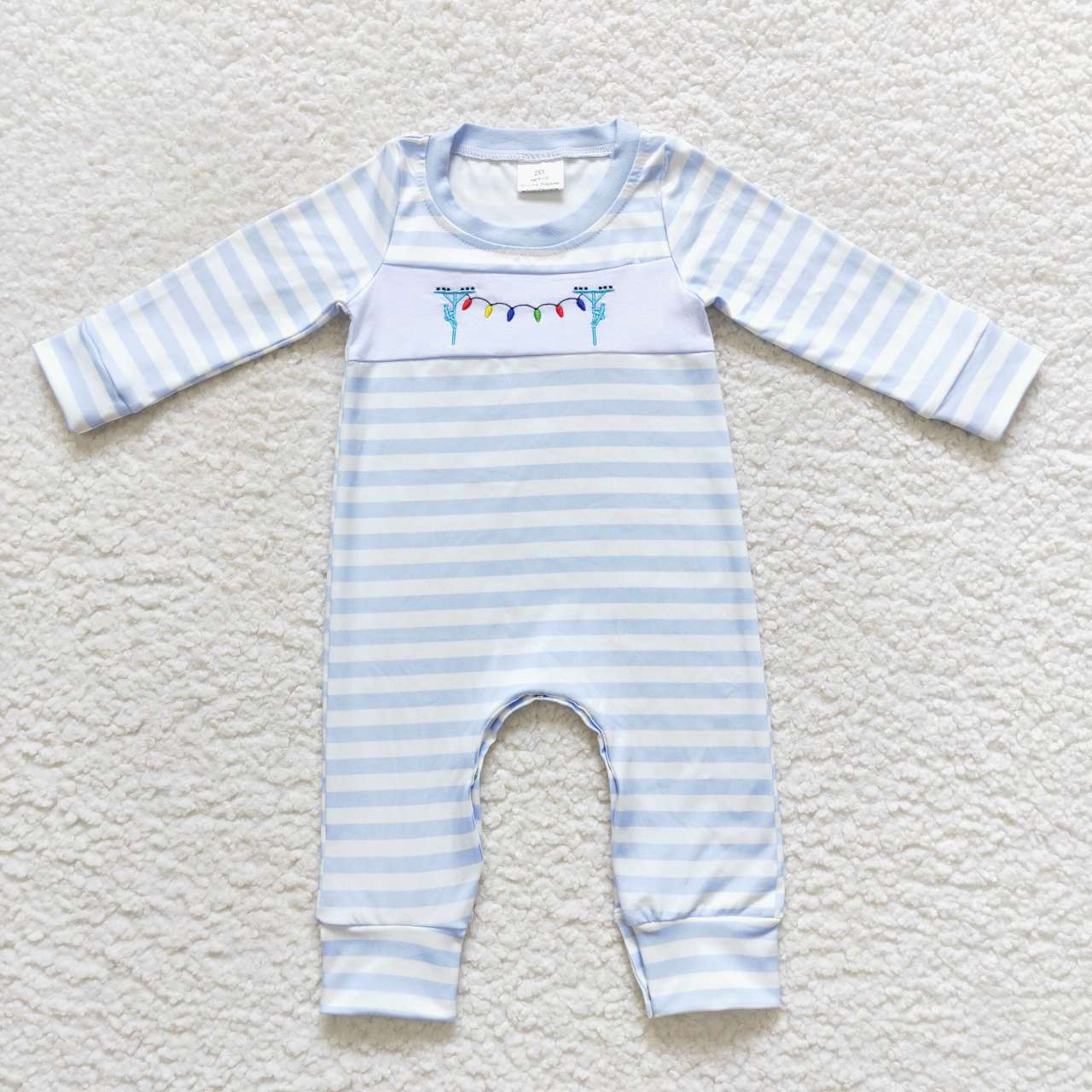LR0583 long sleeve Christmas light boy romper RTS 20231004