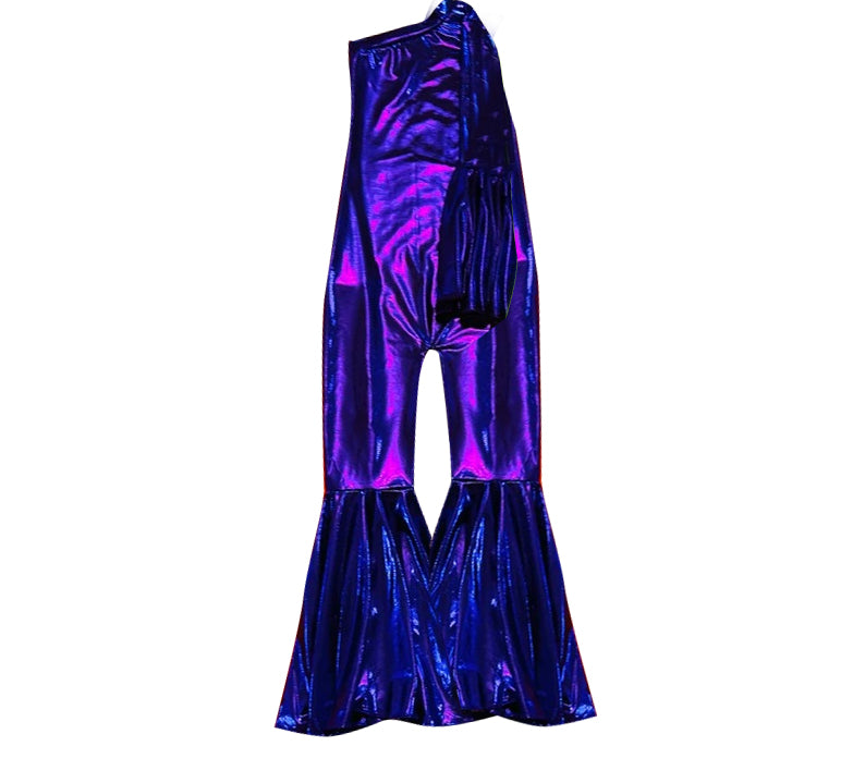 LR0588 girl western blue purple short sleeve off shoulder girl romper 20230726 preorder