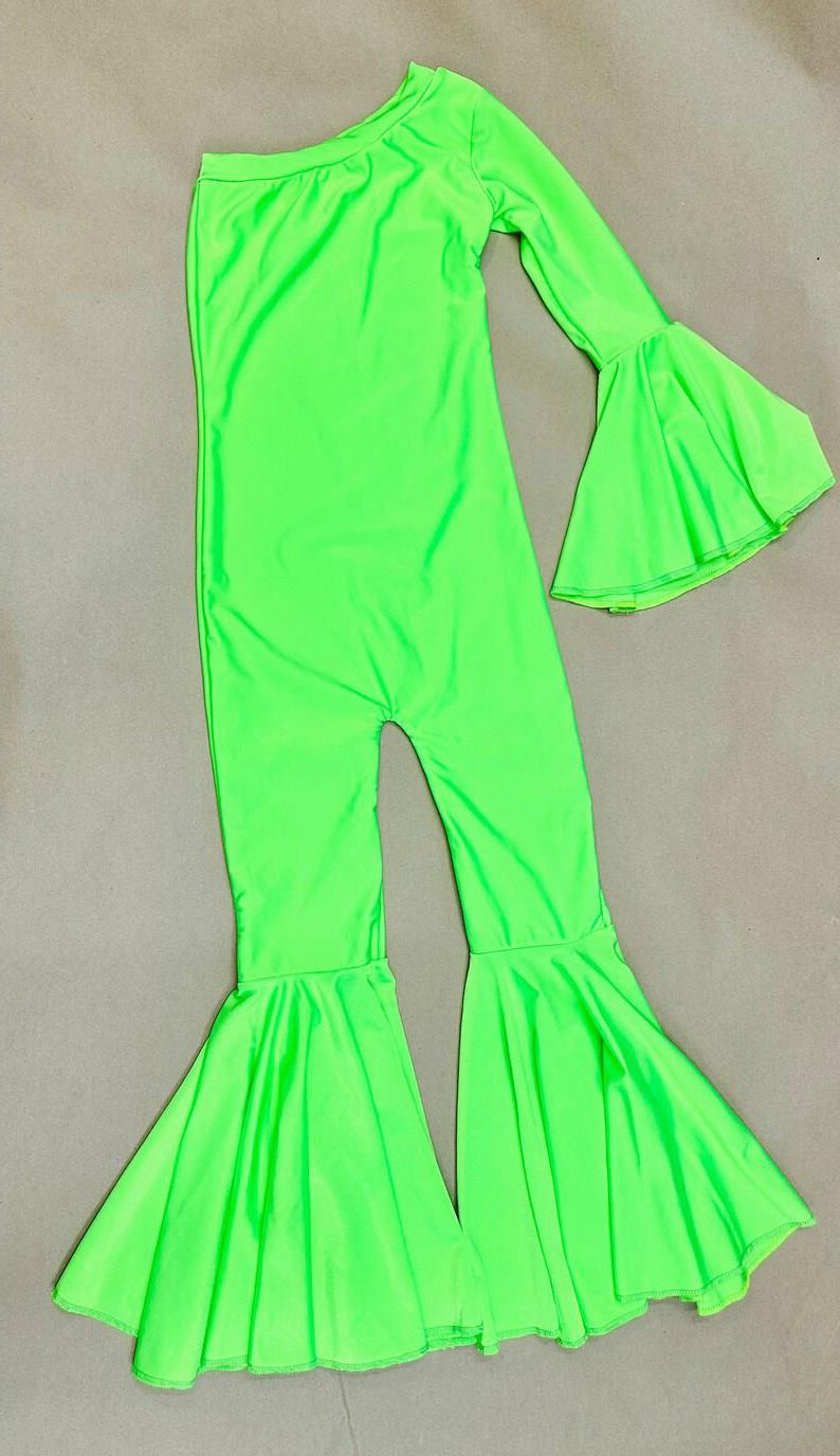 LR0589 girl western green short sleeve off shoulder girl romper 20230726 preorder