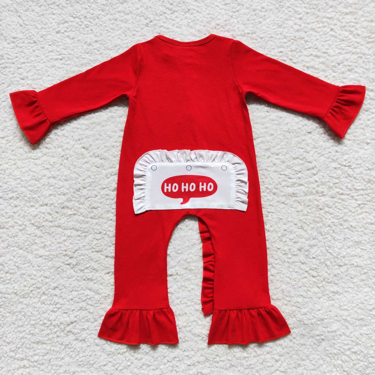 LR1668 long sleeve Christmas Santa red embroidry girl romper RTS 20230925