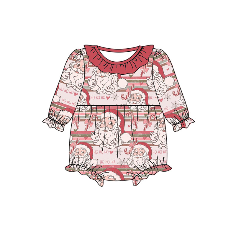LR0608  preorder western Christmas girl long sleeve boy girl romper 20230731