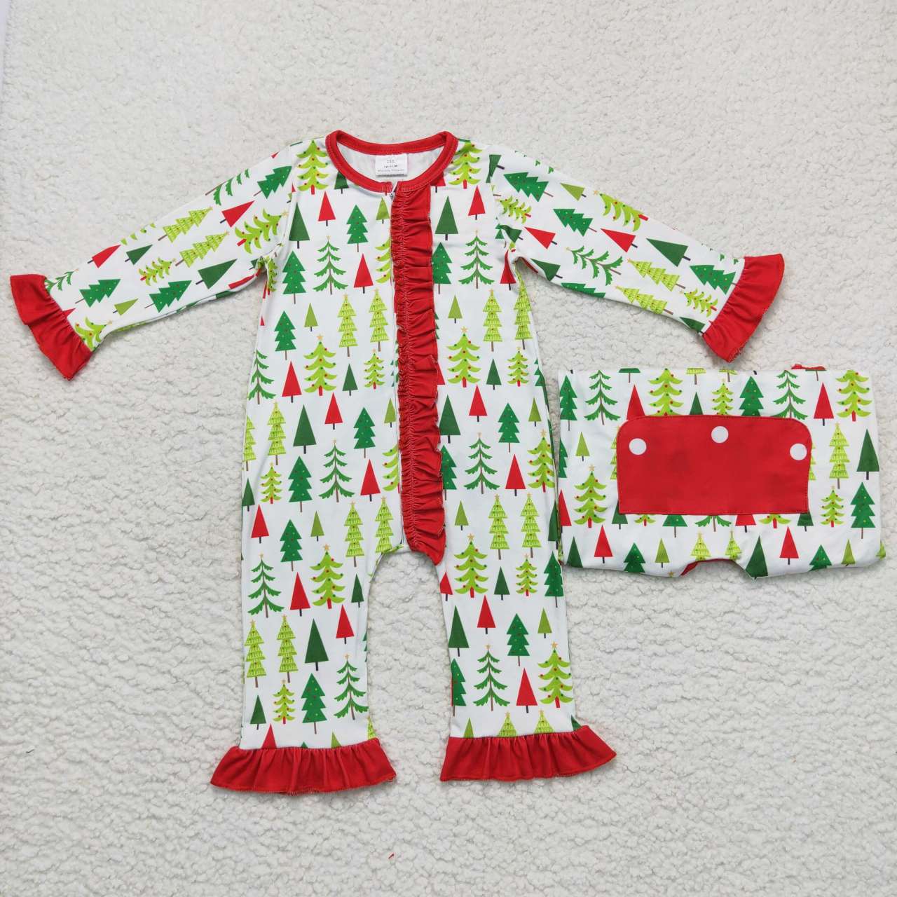 LR0626 long sleeve Christmas tree girl romper 20231005 RTS
