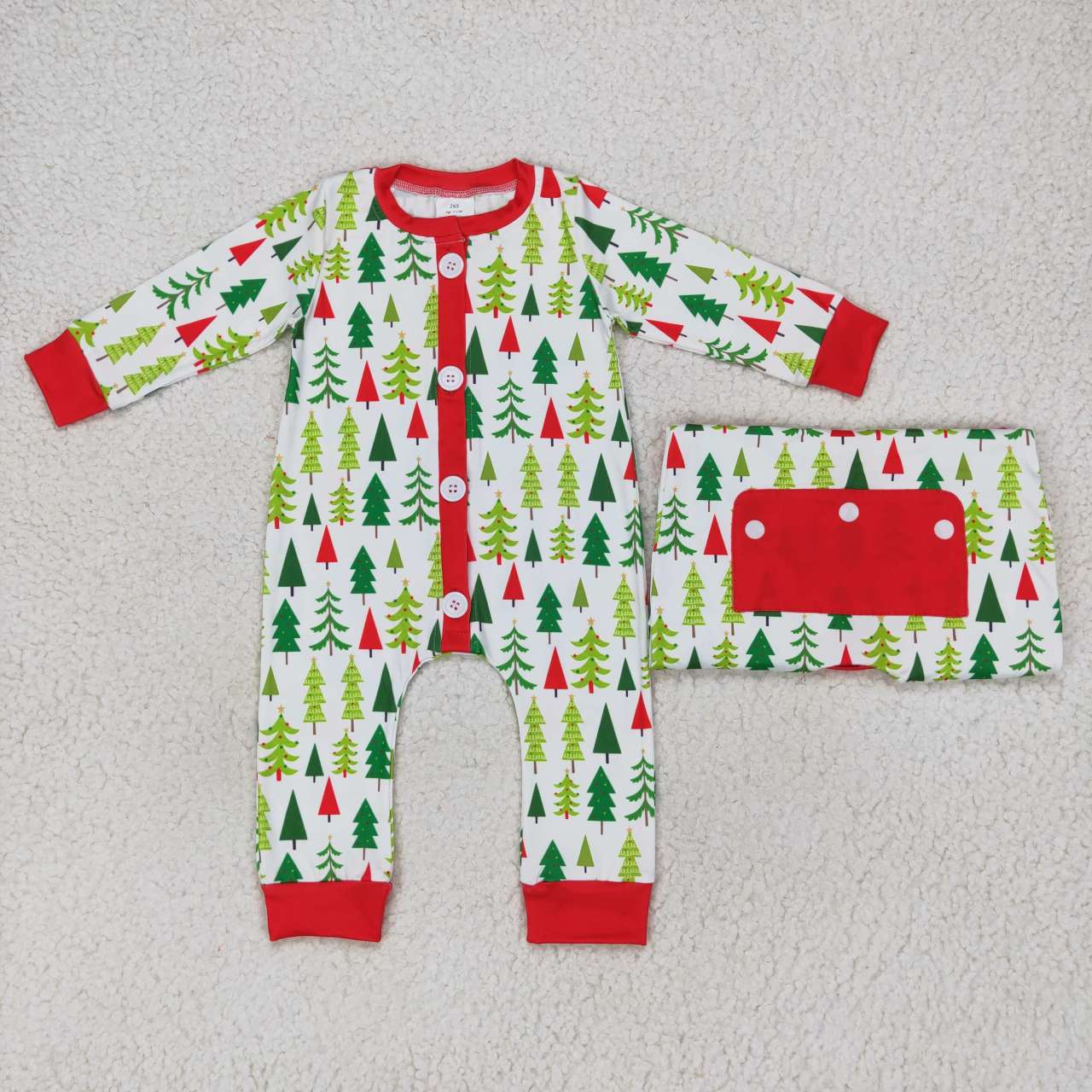 LR0627 long sleeve Christmas tree boy romper 20231009 RTS
