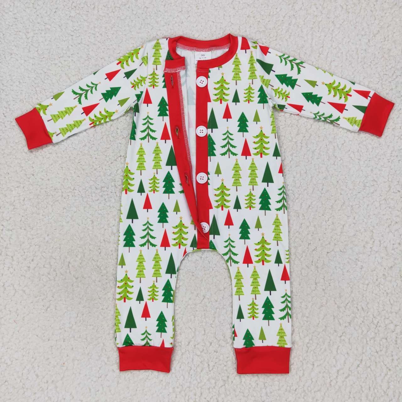 LR0627 long sleeve Christmas tree boy romper 20231009 RTS