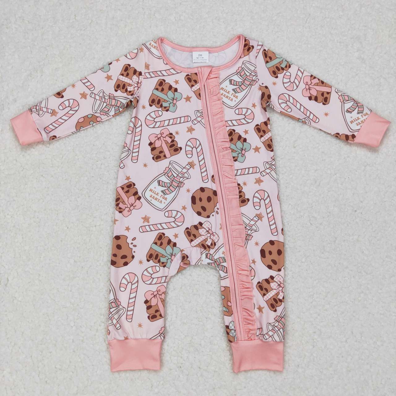LR0630 RTS western cow long sleeve blue zip girl romper 20231010