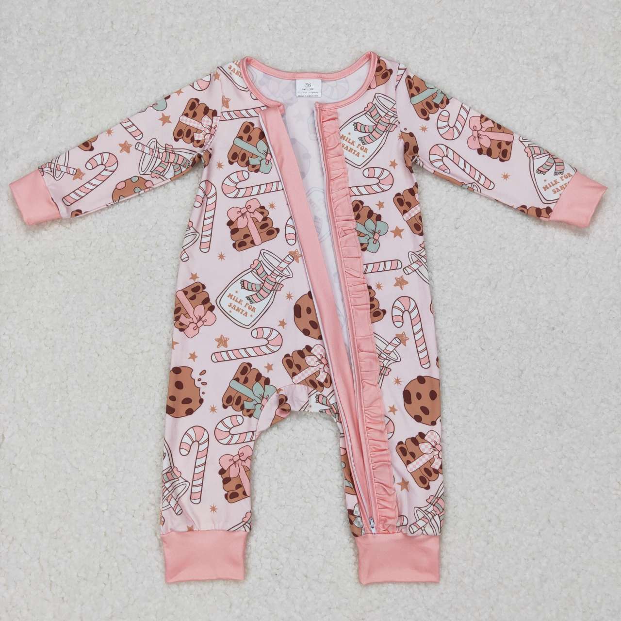 LR0630 RTS western cow long sleeve blue zip girl romper 20231010