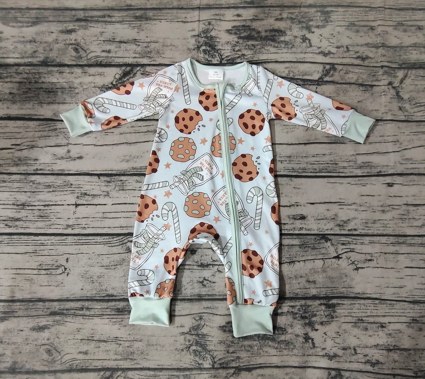 LR0631 RTS western cow long sleeve blue zip girl romper 20231009